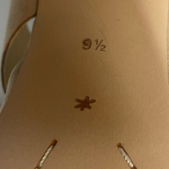 Splendid Serenade Suede Block Heel Sandal Wood Sided Neutral Transition Size 9.5 - Picture 10 of 10